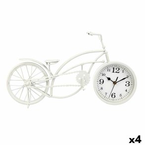 Namizna ura Cykel Hvid Metal 42 x 24 x 10 cm (4 enheder)