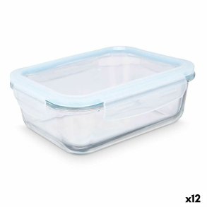 Madkasse Vivalto 90549 Gennemsigtig Silikone Borosilikatglas 1 L 22 x 7 x 16,5 cm (12 enheder)