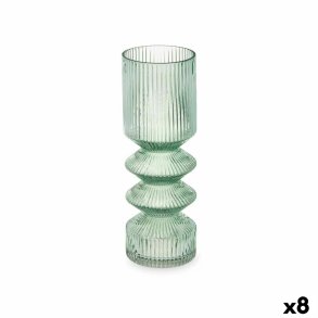 Vase Gift Decor VGSY0823S-GRE VGSY0823S-GRE Grn Krystal Striber 8 x 23 x 8 cm (8 enheder)