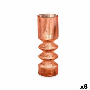 Vase Gift Decor VGSY0823S-R VGSY0823S-R Orange Flise Krystal Striber 8 x 23 x 8 cm (8 enheder)