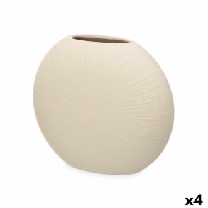 Vase Gift Decor 29/29-C 29/29-C Beige Keramik Cirkulr 29 x 26 x 11 cm (4 enheder)