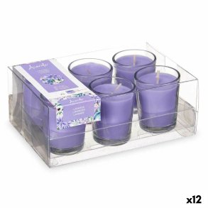 Dufte stearinlysst Acorde 48-B-AR 48-B-AR Lavendel Glas (12 enheder)
