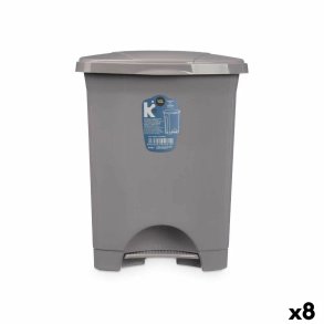 Papirkurv med pedal Gr Plastik 10 L (8 enheder)