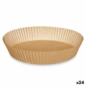 Papir til luftfrituregryde Kinvara 23HD062104 23,5 x 23,5 x 4 cm St Cirkulr 20 Dele (24 enheder)
