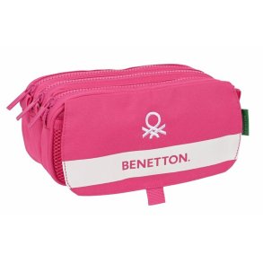 Tredobbelt bretaske Benetton Raspberry 21,5 x 10 x 8 cm Fuchsia