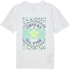 Brne Kortrmet T-shirt Converse Boyfriend Graphicrt Hvid