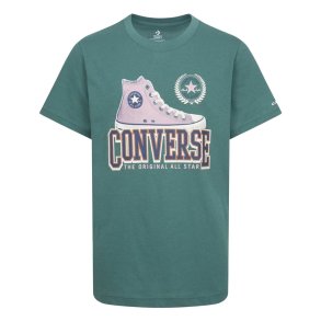 Brne Kortrmet T-shirt Converse Script Sneaker Gfx Sse Cyan