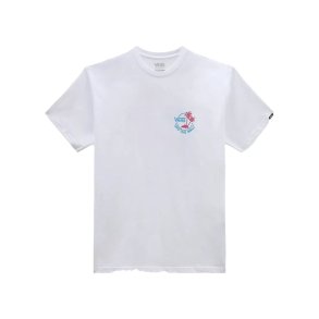 Kortrmet T-shirt til Mnd Vans Classic Mini Dual Palm Hvid