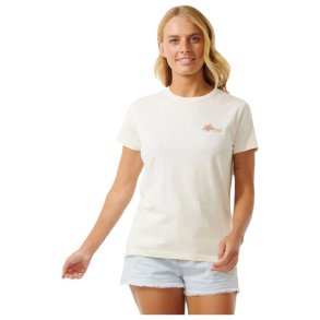 Kortrmet T-shirt til Kvinder Rip Curl Wild Bloom Hvid