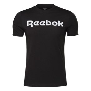 Kortrmet T-shirt til Mnd Reebok Graphic Series Linear Logo Sort