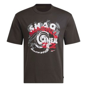 Kortrmet T-shirt til Mnd Reebok Gs Hs Shaq Spiral Te Sort