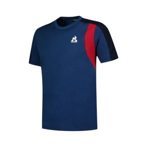 Brne Kortrmet T-shirt Le coq sportif Ess N1 Enfant Sort Marinebl