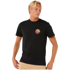 Kortrmet T-shirt til Mnd Rip Curl Passage Tee Sort