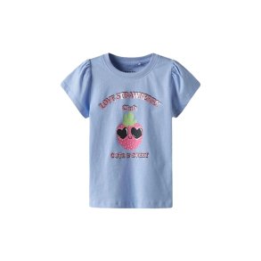 Brne Kortrmet T-shirt Name It Nmfvibeke Capsl Serenity Indigo