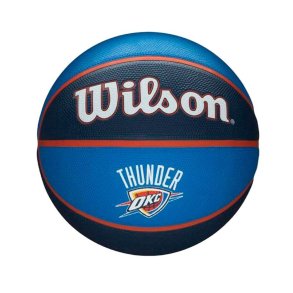 Basketball Wilson  Nba Team Tribute Okc Bl� Naturgummi (St�rrelse 7)
