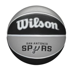 Basketball Wilson Nba Team Tribute San Spurs Sort Naturgummi