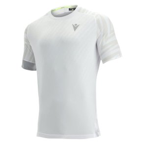 Kort�rmet T-shirt til M�nd Macron Prime Cb Pablo Hvid Padel