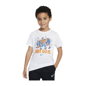 B�rne Kort�rmet T-shirt Nike Nkb Music Boxy Pals Ss Tee Hvid
