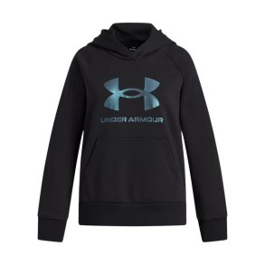 Sweatshirt med h�tte til piger Under Armour Rival Flc Shimmer Hdy Sort