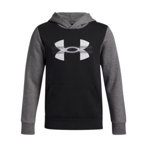 Sweatshirt med h�tte til piger Under Armour Rival Flc Cblck Grphc Hd Sort