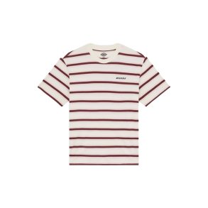 Kort�rmet T-shirt til M�nd Dickies York Stripe Ss Hvid
