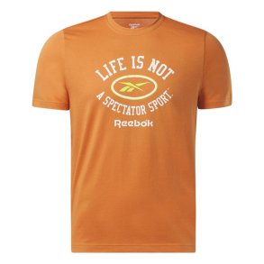 Kort�rmet T-shirt til M�nd Reebok HS4884 Orange