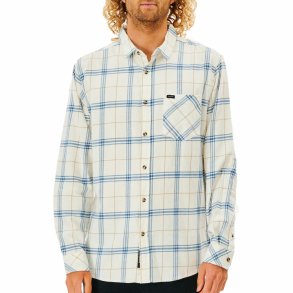 Lang�rmet Tr�je til M�nd Rip Curl Checked in Flannel Franela Hvid