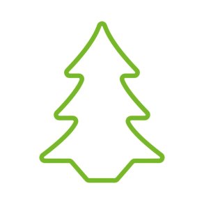 Dekorativ figur EDM 72128 Flexiled Grn Gran 45 x 3 x 62 cm