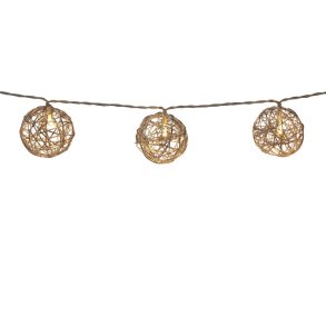 LED guirlande Lifetime S�lvfarvet Julekugler