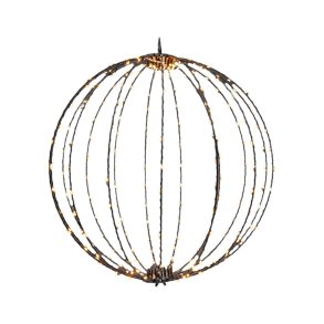 Lysdekoration Lumineo Sort Metal 220 V  38 cm