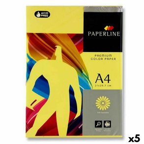 Printerpapir Fabrisa Paperline Premium A4 80 g/m 500 Ark Gul (5 enheder)