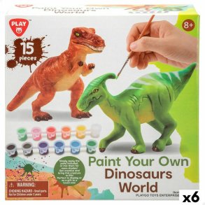 St 2 Dinosaurer PlayGo 15 Dele 6 enheder 14,5 x 9,5 x 5 cm Dinosaurer Til maling