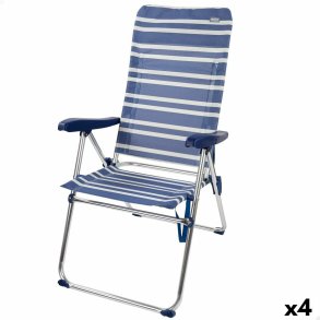 Polstrede Campingstol Aktive Mykonos 47 x 108 x 66 cm (4 enheder)