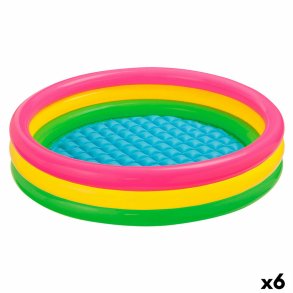 Oppustelig Pool til Brn Intex Sunset Ringe 131 L 114 x 25 x 114 cm (6 enheder)