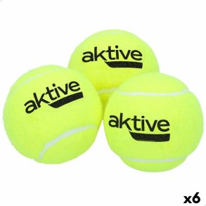 Padel-bolde Aktive 3 Dele Gul 6 enheder