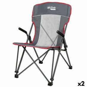 Sammenklappelig campingstol Aktive Gr 59 x 97 x 68 cm (2 enheder)