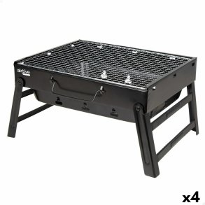 Havegrill Transportabel Aktive Rektangulr Sort Stl 40 x 20 x 28 cm