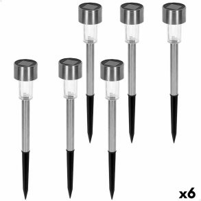 S�t med solcelle-havelys Aktive 6 Dele Plastik 5,5 x 36 x 5,5 cm (6 enheder)