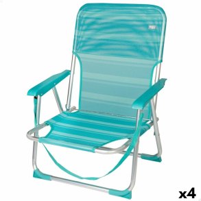 strandstol Aktive Turkisbl 44 x 72 x 35 cm Aluminium Foldbar (4 enheder)