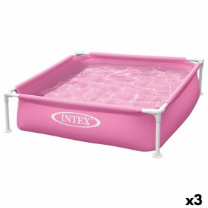 Pool Aftageligt Intex 342 L 122 x 30 x 122 cm Pink (3 enheder)