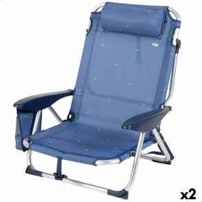 strandstol Aktive Foldbar Marinebl 51 x 76 x 45 cm (2 enheder)