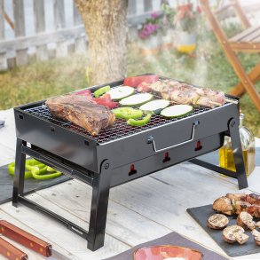 Fleksibel brbar grill til brug med trkul BearBQ InnovaGoods