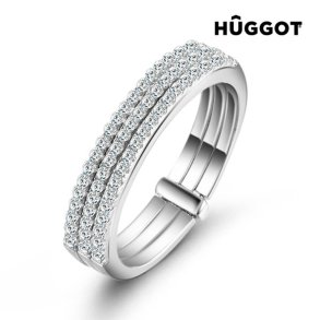 Hggot Three 925 Sterlingslv ring med zirkoner
