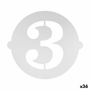 Kage skabelon Algon 25 cm Tal 3 (36 Enheder)