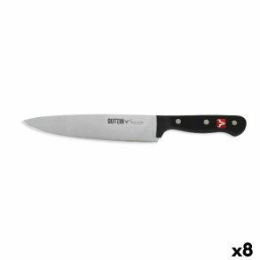 Kkkenkniv Quttin SYBARITE Sort Slvfarvet 20 cm (8 enheder)
