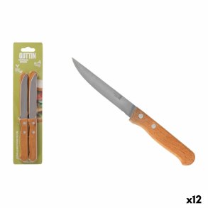 Kkkenkniv Quttin Natura Brun Slvfarvet Rustfrit stl 10,5 cm 4 Dele (12 enheder)