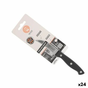 Skrllekniv MasterChef Sort Slvfarvet Rustfrit stl 7 cm (24 enheder)