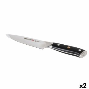 Kkkenkniv Quttin DAMASKUS Sort Slvfarvet 15 cm (2 enheder)