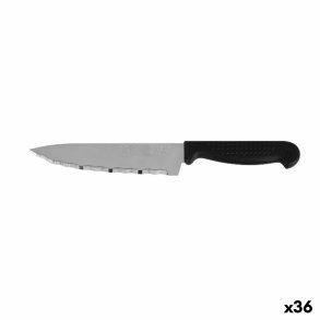 Kkkenkniv Quttin Laser Sort Slvfarvet 28 x 6 x 1,3 cm (36 Enheder)