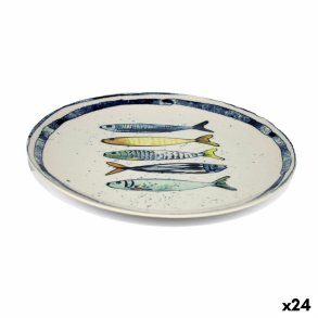 Flad Plade La Mediterr�nea Peixe 25,5 cm (24 enheder)